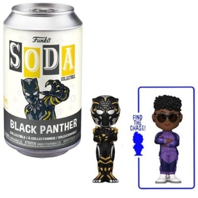 Figura Funko Soda Black Panther com lata e silhueta 'Find the Chase'