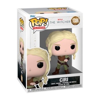 Funko Pop! Ciri The Witcher número 1386 em embalagem de vinil branco com janela transparente