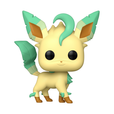 Figura colecionável Funko Pop de personagem amarelo claro com detalhes verdes e olhos pretos grandes
