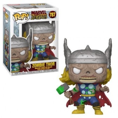 Figura Funko Pop! Marvel Zombies Zombie Thor nº 787 e sua embalagem