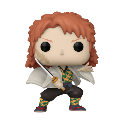 Figura Funko Pop com cabelo ruivo e espada