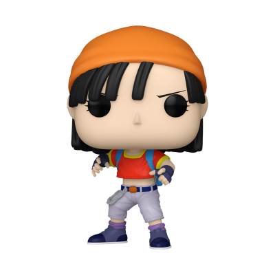 Figura Funko Pop de vinil com boina laranja e camisola vermelha