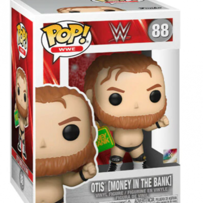 Figura de vinil WWE Pop! Otis do Money in the Bank na caixa