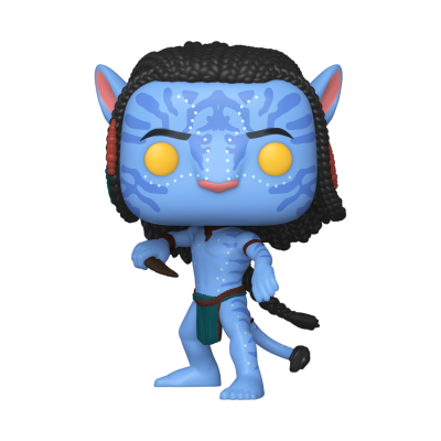 Figura colecionável Funko Pop personagem Na'vi Avatar azul olhos amarelos cabelos pretos
