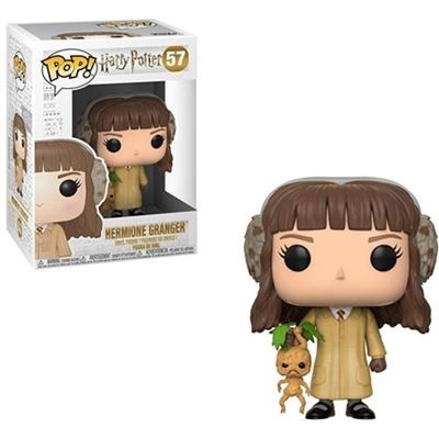 Figura Funko Pop! Hermione Granger com Mandrágora e embalagem