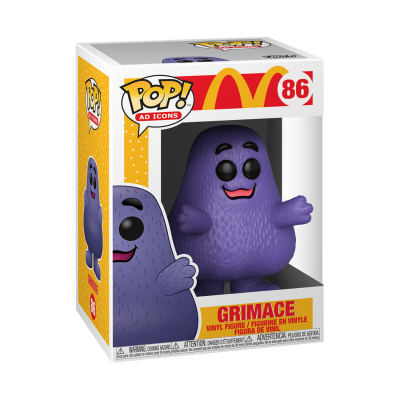 Boneco Funko Pop! Grimace de vinil na caixa