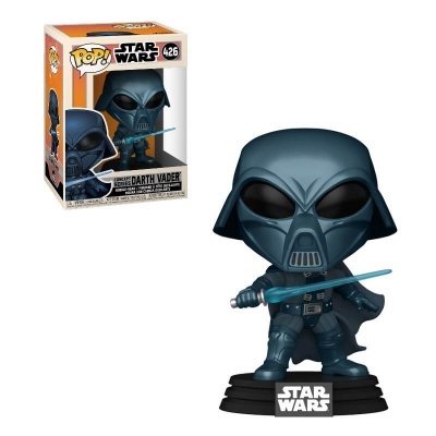 Figura de vinil Pop! Star Wars Darth Vader e embalagem.