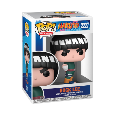 Funko Pop Naruto Rock Lee figura vinil em caixa com janela de plástico transparente