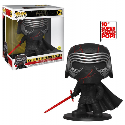 Figura vinil POP! Star Wars Kylo Ren Supreme Leader com espada vermelha e embalagem.