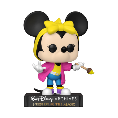 Figura Funko Pop! Minnie Mouse com pincel e base preta