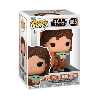 Funko Pop! Star Wars Peli Motto with Grogu em caixa
