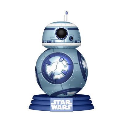 Figura BB-8 Star Wars azul em base com logo