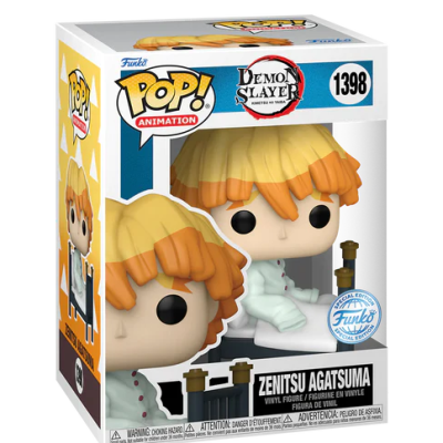 Funko Pop! Zenitsu Agatsuma Demon Slayer figura vinyl em caixa