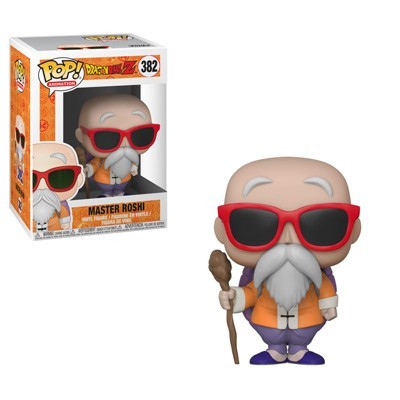 Figura Funko Pop! Master Roshi com óculos vermelhos e cajado