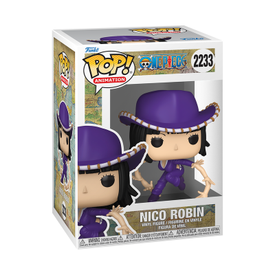 Figura Funko Pop vinil Nico Robin One Piece na embalagem