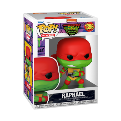 Figura Pop! de vinil do Raphael das Tartarugas Ninja com máscara vermelha em caixa