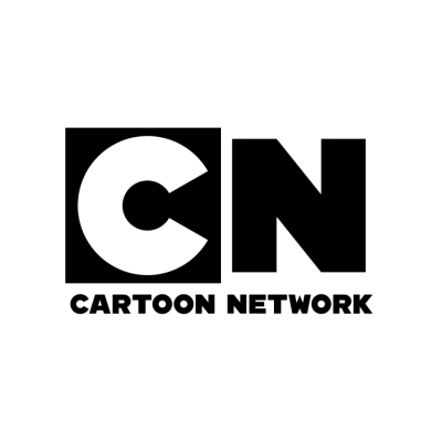 Logótipo da CN (Cartoon Network) em preto e branco