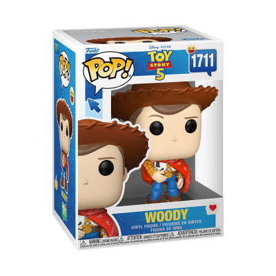 Figura Funko Pop! de Woody do Toy Story 5 em embalagem