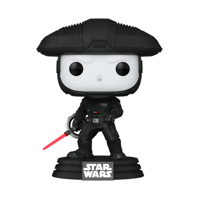 Figura Funko Pop Star Wars com sabre de luz vermelho e base preta