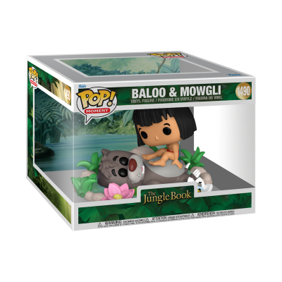 Figura de vinil Baloo e Mowgli em embalagem com design The Jungle Book