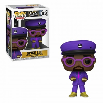 Figura Pop! de vinil de Spike Lee de fato e chapéu roxo com óculos roxos e sapatilhas douradas