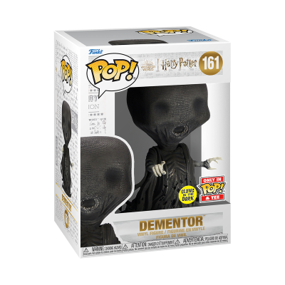 Figura POP! de vinil Dementor Harry Potter na caixa com etiquetas e número 161