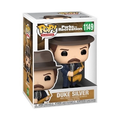 Figura Funko Pop! Duke Silver da série Parks and Recreation na caixa