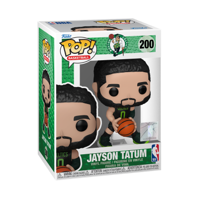 Figura Pop! Jayson Tatum da NBA em caixa verde e branca