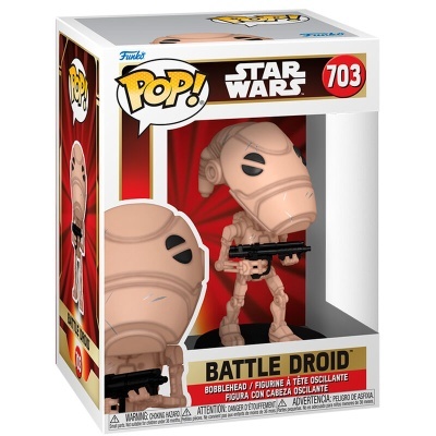 Figura Funko Pop! Battle Droid Star Wars 703 embalagem