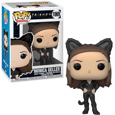 Figura de vinil Funko Pop Monica Geller de Friends com fato de gato preto e embalagem