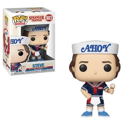Figurina Funko Pop! Steve de Stranger Things com uniforme naval e boné AHOY