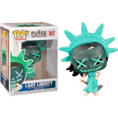 Funko Pop Lady Liberty do filme The Purge com máscara e vestido verdes