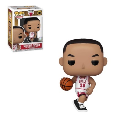 Funko Pop! Scottie Pippen com uniforme dos Bulls e bola de basquete