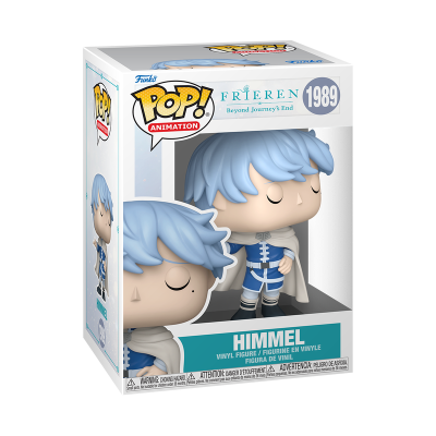 Figura POP! Animation Himmel de vinil com cabelo azul claro e roupa azul e branca