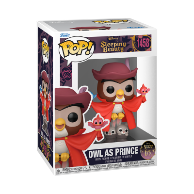 Figura Pop! Owl as Prince da Disney Sleeping Beauty na caixa