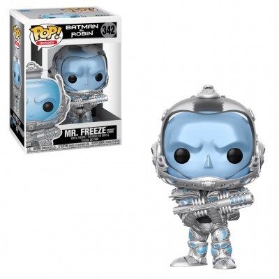 Figura Funko Pop Mr. Freeze Batman Robin 342 em vinil azul e prata com caixa