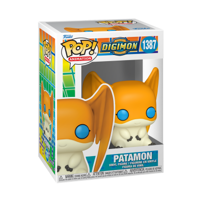 Figura de vinil Patamon Digimon em caixa POP! Animation