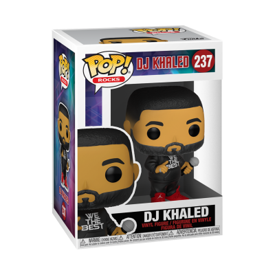 Figura Funko Pop DJ Khaled na embalagem de vinil