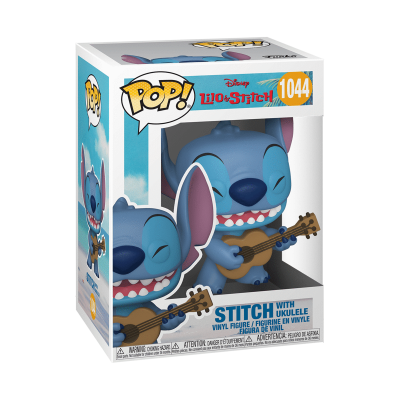 Boneco Funko Pop! Stitch com ukulele em caixa de vinil