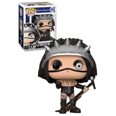 Figura Funko Pop de Marilyn Manson com capacete prateado e roupa preta