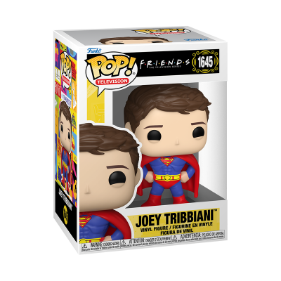 Figura Funko Pop! Joey Tribbiani vestido de Superman em embalagem