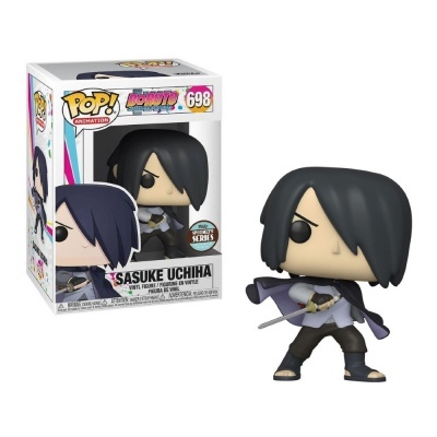 Funko Pop! de vinil Sasuke Uchiha Naruto Shippuden em embalagem