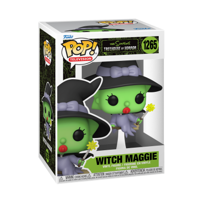 Figura Funko Pop! Witch Maggie com chapéu de bruxa e varinha numa caixa