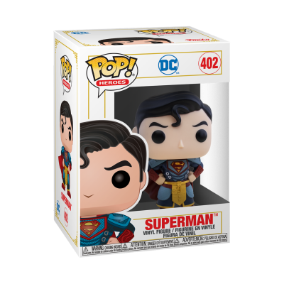 Figura Funko Pop Superman em caixa branca com janelas