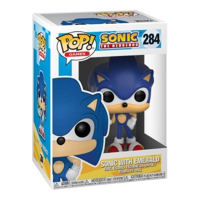 Figura Funko Pop Sonic the Hedgehog número 284 em embalagem