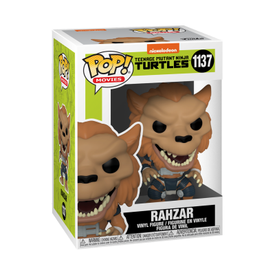 Caixa Funko Pop! branca com figura Rahzar da Teenage Mutant Ninja Turtles