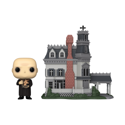 Figura Funko Pop com uma casa vitoriana em miniatura