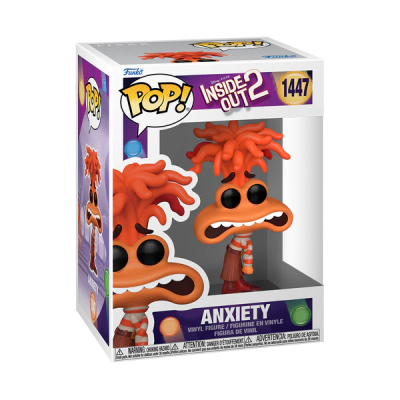 Figura Funko Pop! Anxiety de Inside Out 2 em embalagem com janela transparente