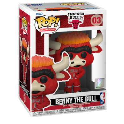 Figura Funko Pop! BENNY THE BULL Chicago Bulls em caixa