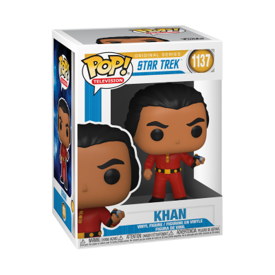 Funko Pop! de Khan da série Star Trek Original Series na caixa